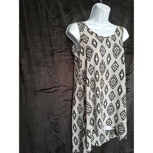 Pink Republic black & white sheer, high/ low tunic dress, size XS